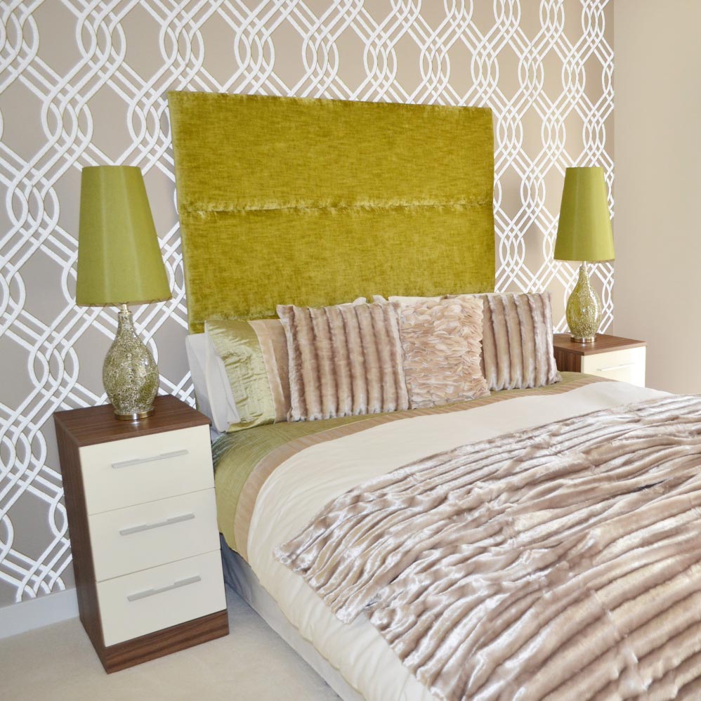 Bespoke Imperial Lime Chenille Headboard (Various Options)